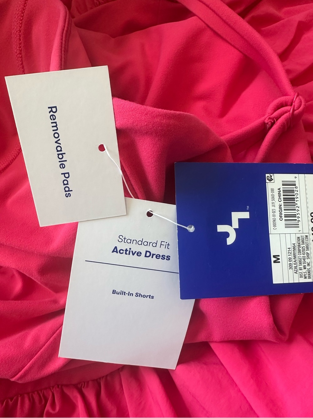 JoyLab NWT Bubble Hem Red Fuscia Hot Pink Coastal Active Tennis Golf Dress (M) - Picture 2 of 5